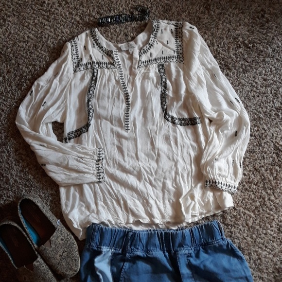 Peasant boho Lucky Shirt M - Picture 2 of 6